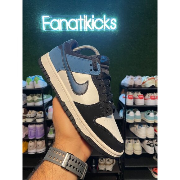Nike Other - Nike Dunk Low Retro Low Mens Size 8 Shoes White Blue Black Sneakers FD6923-100